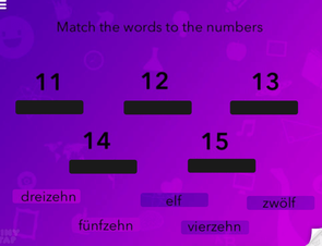German Numbers 11-20 Quiz