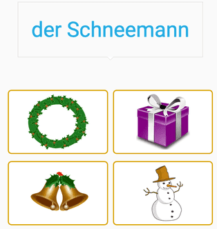 German Christmas Vocab Review